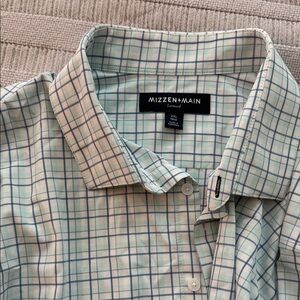 Mizzen+Main Men's Light Blue Plaid Shirt